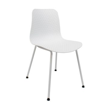 Silla De Diseño Moderno Fabricada En Polipropileno Para Comedor - 80 X 44,5 X 54 Cm - Blanco