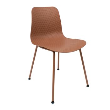 Silla De Diseño Moderno Fabricada En Polipropileno Para Comedor - 80 X 44,5 X 54 Cm - Marrón