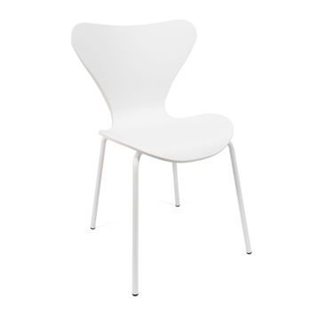 Silla En Polipropileno Y Metal - Asiento De Diseño Ideal Para Comedor Y Cocina - 51 X 80 X 51 Cm - Color Blanco