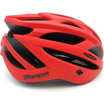 9transport Casco Ciclismo Para Adulto, Talla Única Ajustable, Con Visera, Color Rojo