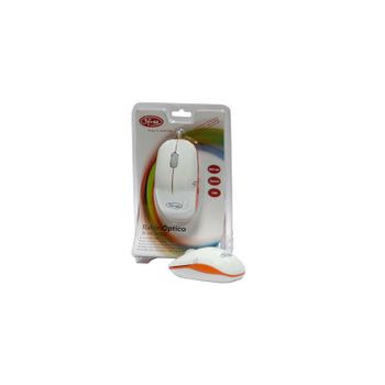 Raton Optico Usb 3free Mcm101/wo Blanco Naranja