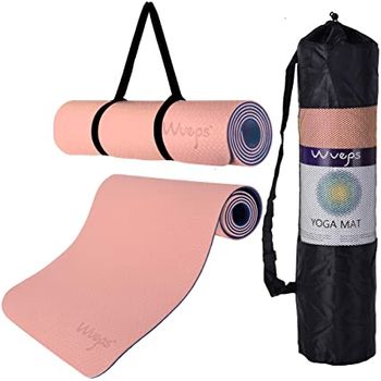 Esterilla De Yoga Wueps Azul + Rosa Claro