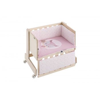 Minicuna Colecho De Madera Natural Completa De Bimbi Dreams, Modelo:fox