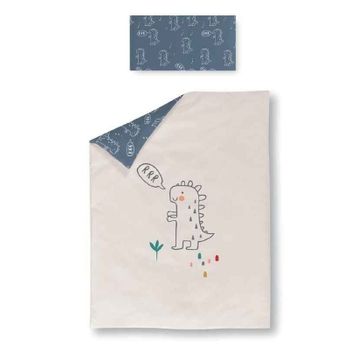 Funda Nórdica + Funda De Almohada Dinos De Bimbi, Modelo:70 X 140 Cm