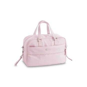 Bolso Ecopiel + Cambiador Rombos Pirulos, Color:rosa