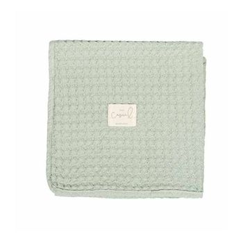 Manta Crochet 95x75 Dream De Bimbi Dream, Color:verde; Modelo:95x75