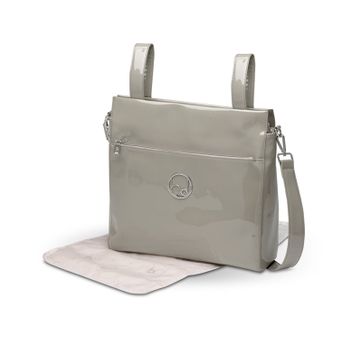 Bolso Para Carrito Bebe + Cambiador Charol Bimbi Dreams Losango Gris