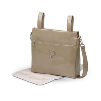 Bolso Para Carrito Bebe + Cambiador Charol Bimbi Dreams Losango Beige