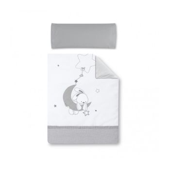 Funda Nordica Cuna 70x140 Y 80x130 Pirulos Luna Gris