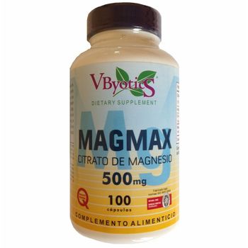 Magmax Magnesio Citrato 500 Mg Vbyotics 100 Cápsulas