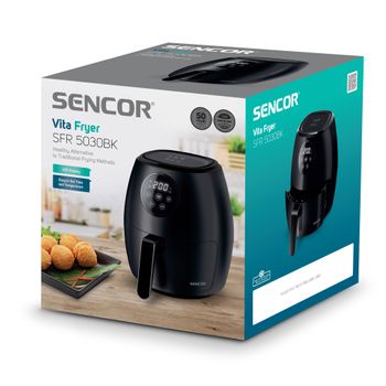 Sencor Sfr 5030bk Freidora Sencillo 3,5 L Independiente 1300 W Freidora De Aire Caliente Negro