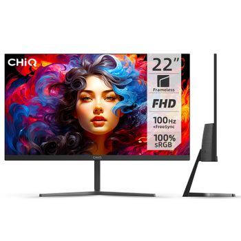 Monitor 21.5" Fhd Led, 6 Ms, 100 Hz, Ultra Slim, Hdmi|vga, Chiq 24f650