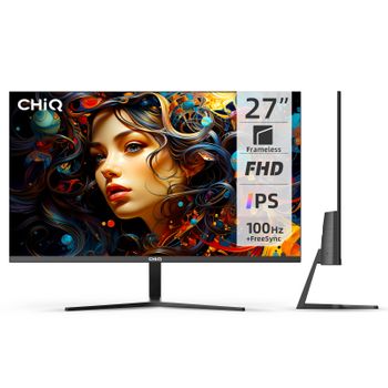 Monitor 27" Chiq, Fhd, Led Ips, 100hz, 6ms, Ultra Slim, Hdmi|dp|vga