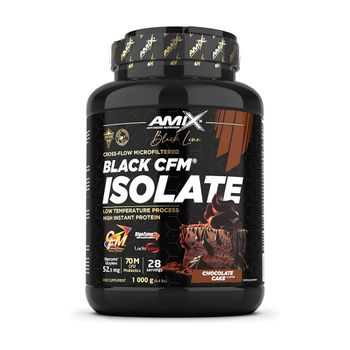 Amix - Black Cfm Isolate 1 Kg - Proteína De Alta Calidad -  Sabor: Tarta De Chocolate