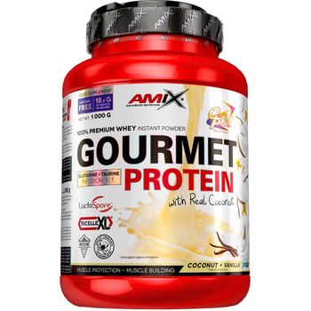 Amix Gourmet Protein 1 Kg - 100% Premium Whey Instant Power - Ayuda A Aumentar La Masa Muscular, Rica En Aminoácidos Esenciales