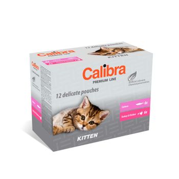 Calibra Cat Kitten Pouch Multipack Caja 12x100gr