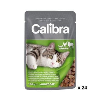 Calibra Cat Pouch Adult Cordero Pollo Caja 24x100gr