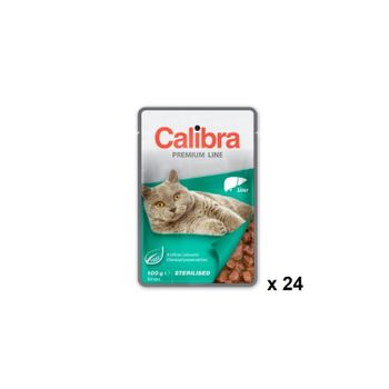 Calibra Cat Sterilised Pouch Higado Caja 24x100gr