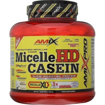 Amix Pro Micelle Hd Casein 1600 Gramos - Proteína De Absorción Lenta, Fuente De Calcio Y Fósforo / Recuperador Muscular