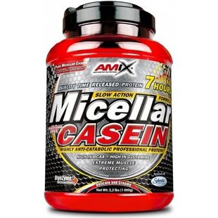 Amix Micellar Casein 1 Kg - Proteína De Liberación Sostenida + Contibruye A Incrementar La Masa Muscular Libre De Grasa