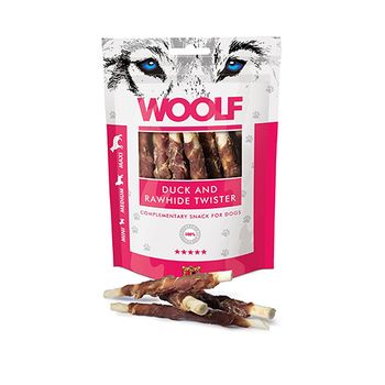 Snacks Woolf Rollito Masticable Con Pato, Bolsa 100 Gr