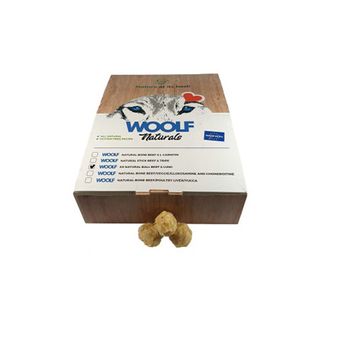 Snacks Woolf Natural Bolitas Ternera Y Pulmon, Caja 900 Gr