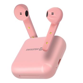 Auriculares Bluetooth Tws Flypods Swissten Estuche De Carga - Rosa