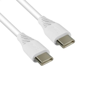 Cable Usb-c A Usb-c 5a Power Delivery 100w Carga Rápida 2.5m Swissten Blanco