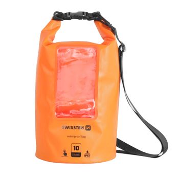 Funda Impermeable Capacidad 10l Bolsillo Smartphone Tacto Swissten Naranja