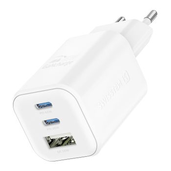 Cargador De Pared 3 Usbc Gan 65w + Usb 18w