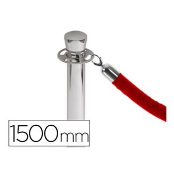 Cordon Terciopelo Rojo 1500 Mm Para Poste Separador