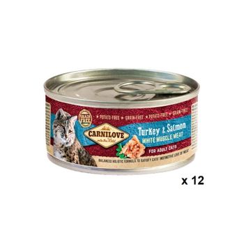 Carnilove Feline Adult Pavo Salmon Caja 12x100gr