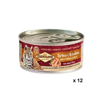 Carnilove Feline Adult Pavo Reno Caja 12x100gr