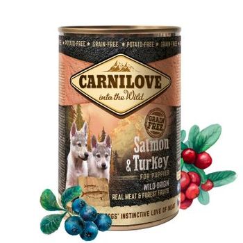 Carnilove Canine Puppy Salmon Pavo 1x400gr Comida Húmeda Para Perros Cachorros Grain Free