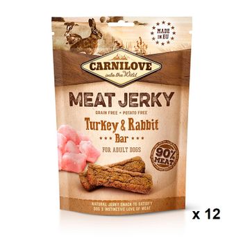 Carnilove Jerky Conejo Y Pavo Barritas 12x100gr