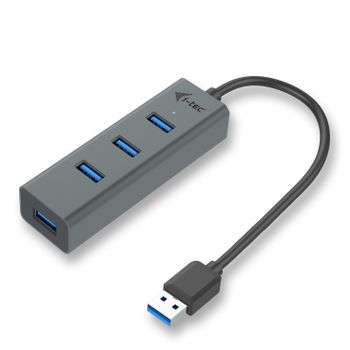 Metal Usb 3.0 Hub Con 4 Puertos Sin Adaptador De Corriente