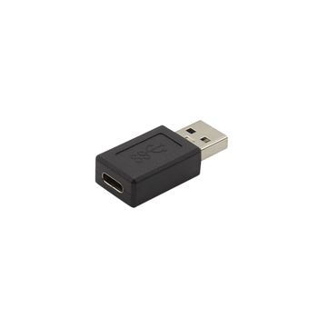 Regleta sobremesa de 3 enchufes schuko con 1 puerto USB y 1 USB-C negro -  Cablematic