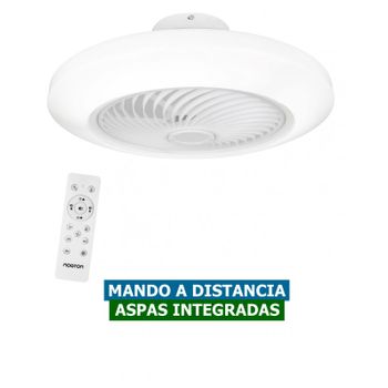 Ventilador De Techo Sin Aspas Noaton 12050w Triton / 50cm / Con Luz Led Y Mando