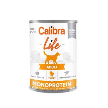 Calibra Dog Life Lata Adult Pavo Con Manzanas 6x400gr