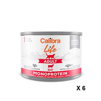 Calibra Cat Life Lata Adult Ternera 6x200gr