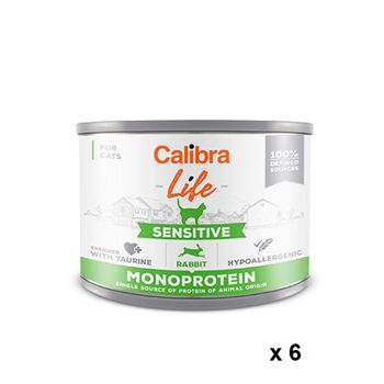 Calibra Cat Life Lata Sensitive Conejo 6x200gr