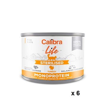 Calibra Cat Life Lata Sterilised Pavo 6x200gr.