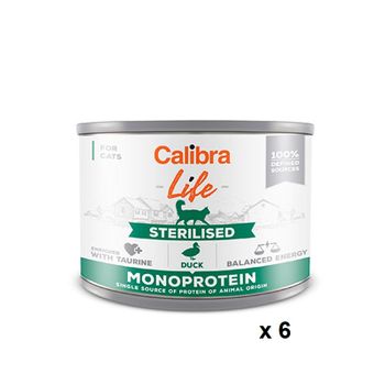 Calibra Cat Life Lata Sterilised Pato 6x200gr