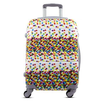 Maleta Mediana Equipaje para Viajar en avión 4 Ruedas giratorias 360º Color  Azul 66x41x25cm