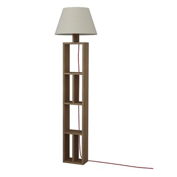 Lámpara Con Almacenamiento 8 Estantes Decoración Roble Sonoma H163,5 Cm - Giorno