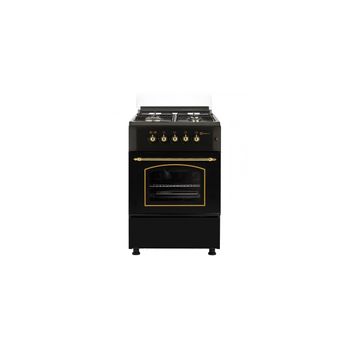 Cocina De Gas F5s40g2rb Negra 50 Cm Solthermic