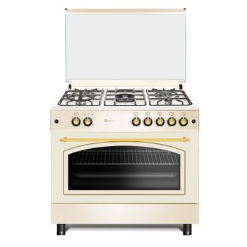 Cocina De Gas Svan Svk9561gx 5 Fogones 60l Con Portabombonas Inox/negro 90  Cm con Ofertas en Carrefour