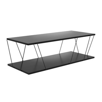 Mesa De Centro Fija Delory  120x50x30 Cm Color Negro Vente-unique