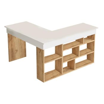 Perchero burro infantil Laxe 126 x 73 x 43 cm bambú MDF natural/blanco  [en.casa]