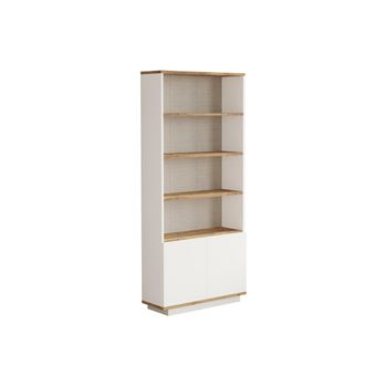 Librería Lotula  75.5x26.8x168.3 Cm Color Color Natural Claro, Blanco Vente-unique